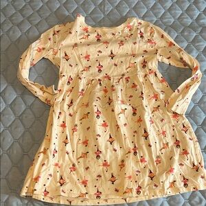 Old Navy Kids Dress with Ballet Print - Cream and Pink